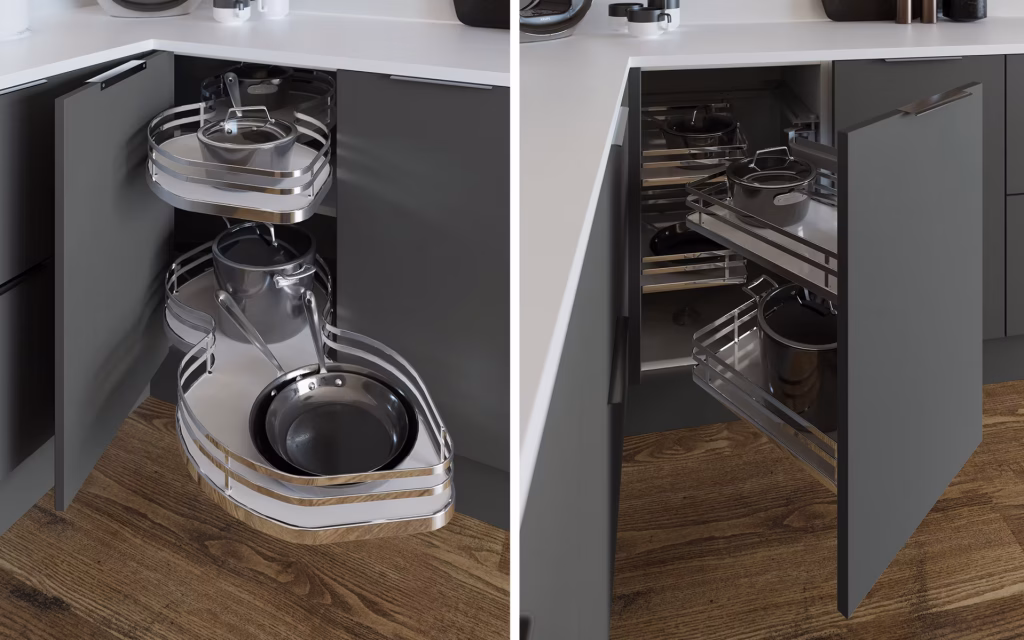Sapore Pewter - Corner Storage Solutions