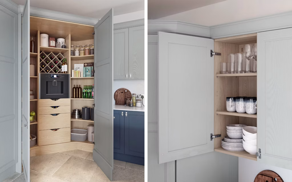 VERONA Dove Grey & Marine - The Walk-In Pantry & Wall Cabinet