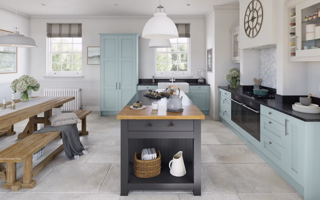 Midsomer Grey Aqua, Pale Grey & Charcoal