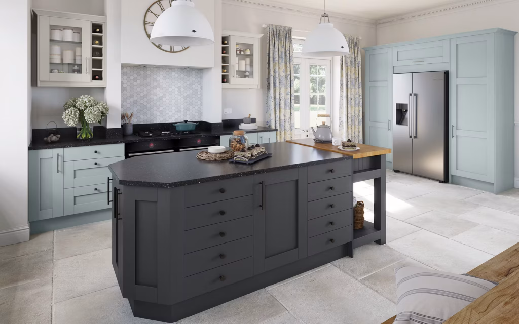 Midsomer Grey Aqua, Pale Grey & Charcoal