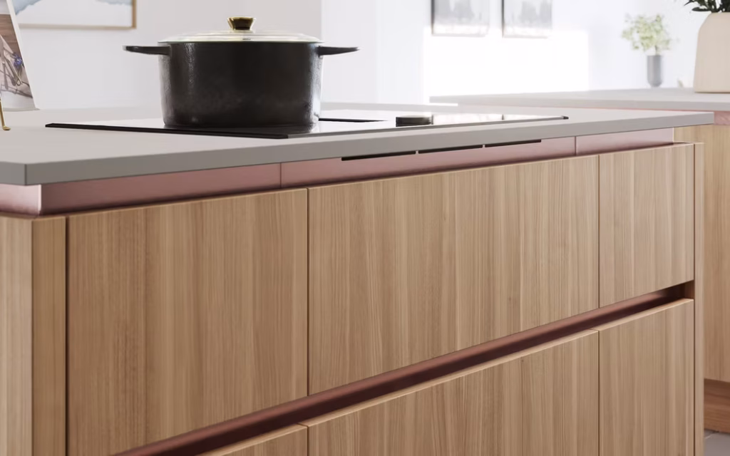 Textura HL Walnut Light - Vented Profile for Induction Hobs
